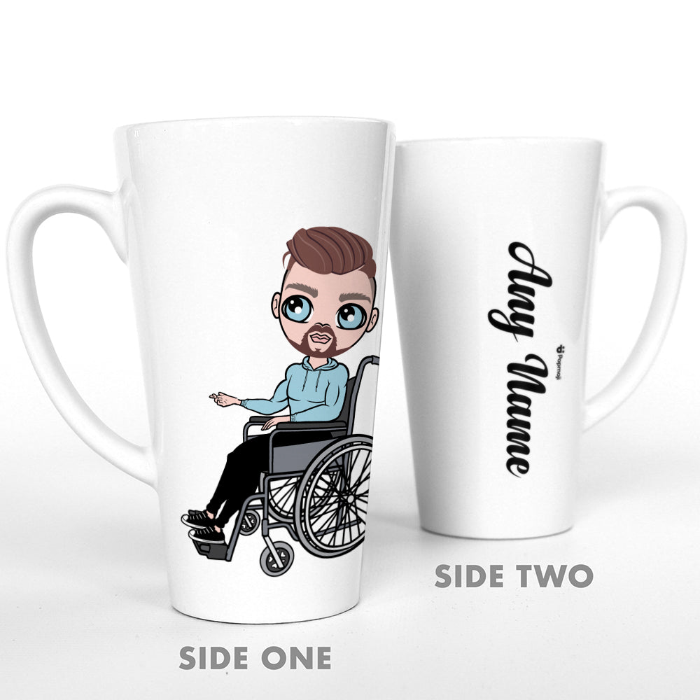 MrCB Wheelchair White Latte Mug