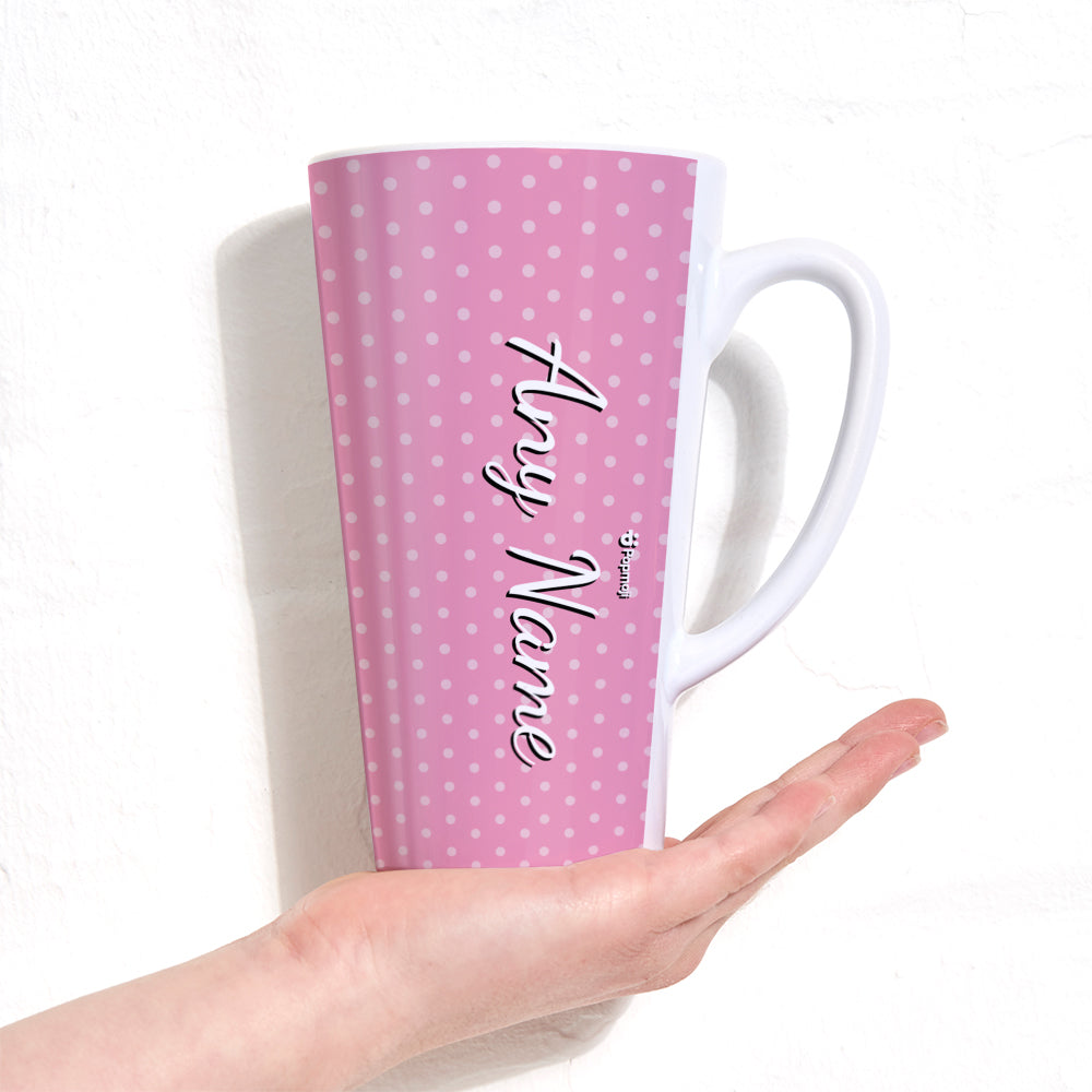 ClaireaBella Pink Polka Dot Latte Mug