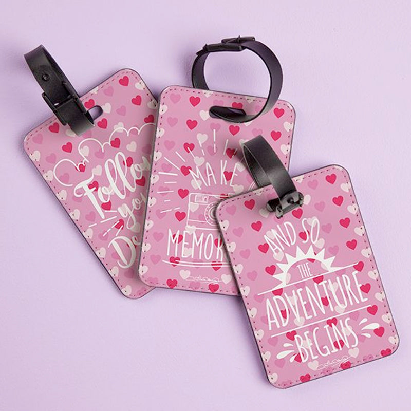 ClaireaBella Girls Hearts Luggage Tag