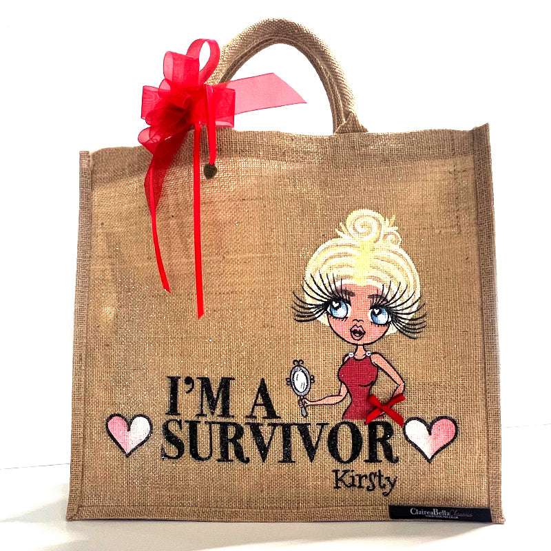 ClaireaBella Personalised Survivor Large Jute Bag