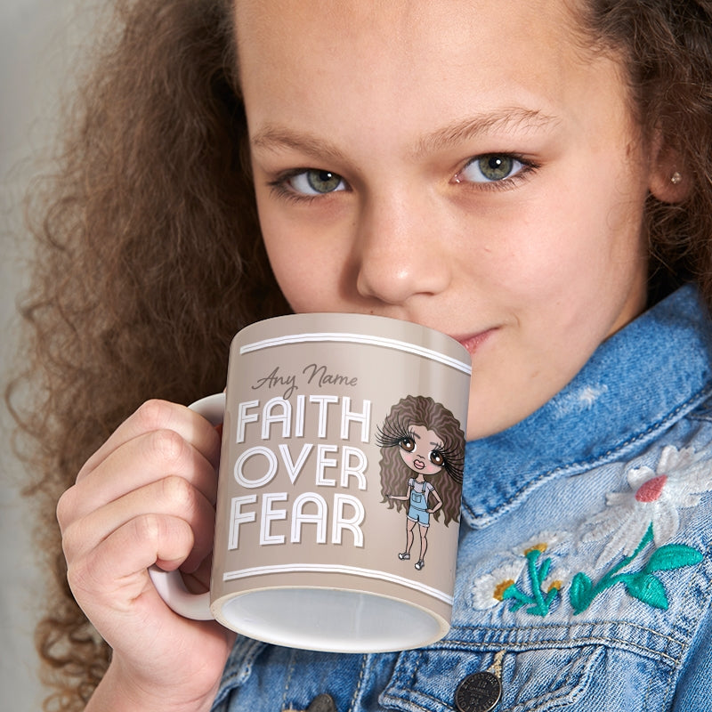 ClaireaBella Girls Personalised Faith Over Fear Mug - Image 5