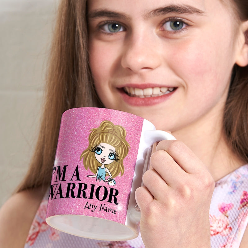 ClaireaBella Girls Personalised I'm A Warrior Mug - Image 3