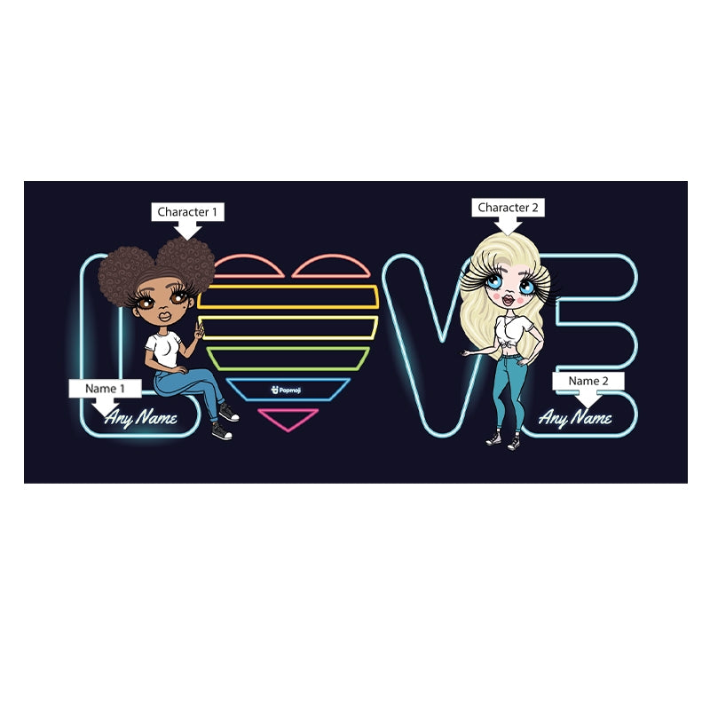 Multi Character Couples Neon Love Mug - Image 3