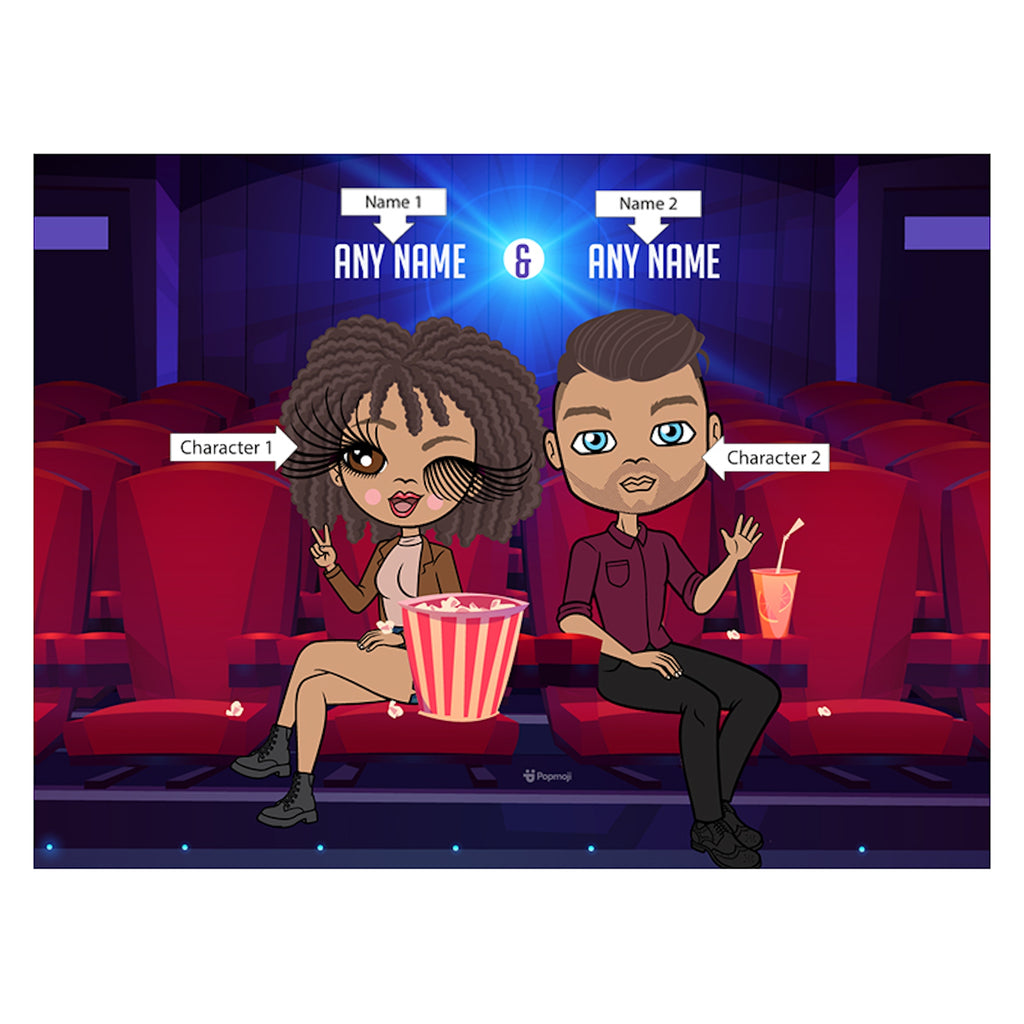 Multi Character Couples At The Movies Latte Mug - Image 2