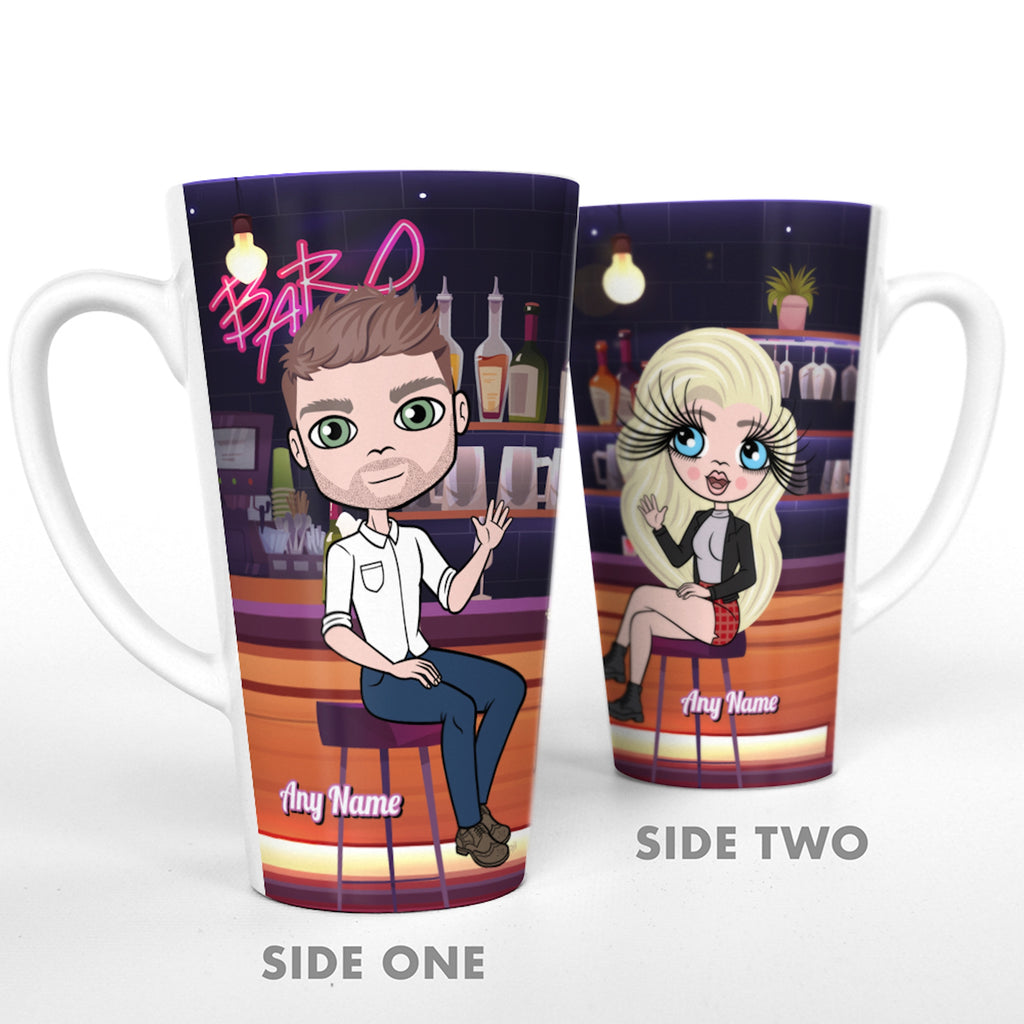 Multi Character Couples Bar Latte Mug - Image 1
