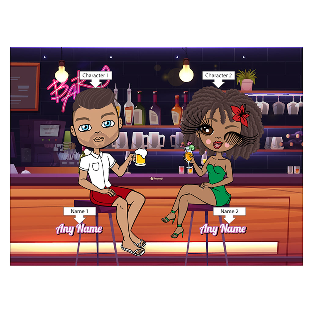 Multi Character Couples Bar Latte Mug - Image 2