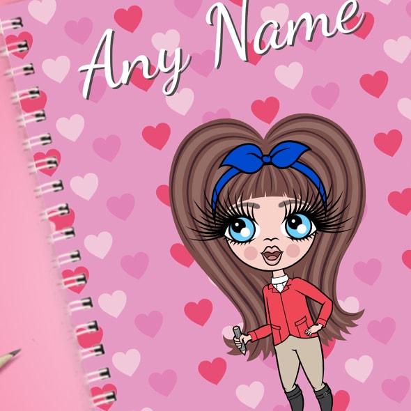 ClaireaBella Girls Heart Print A5 Softback Notebook - Image 2