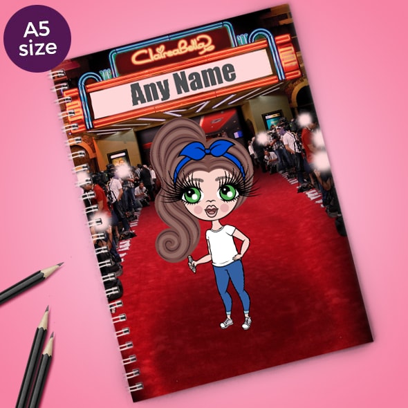 ClaireaBella Girls Red Carpet A5 Softback Notebook - Image 1
