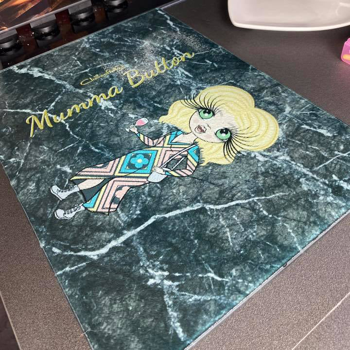 ClaireaBella Landscape Glass Chopping Board - Marble Effect