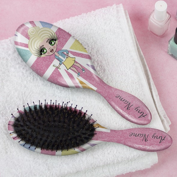 ClaireaBella Girls Union Jack Hair Brush - Image 1