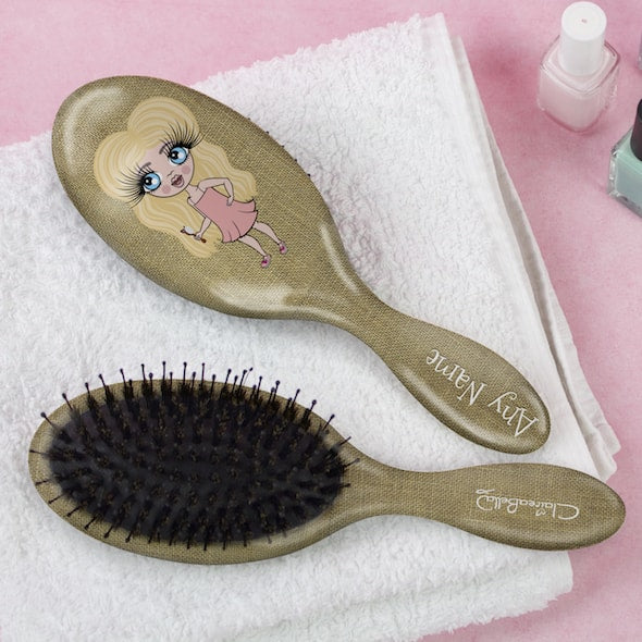 ClaireaBella Girls Jute Print Hair Brush - Image 1