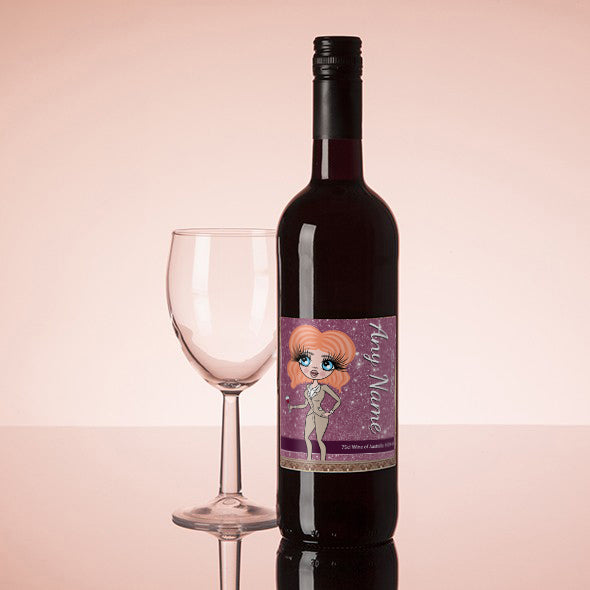 ClaireaBella Personalised Red Wine - Glitter Effect - Image 1