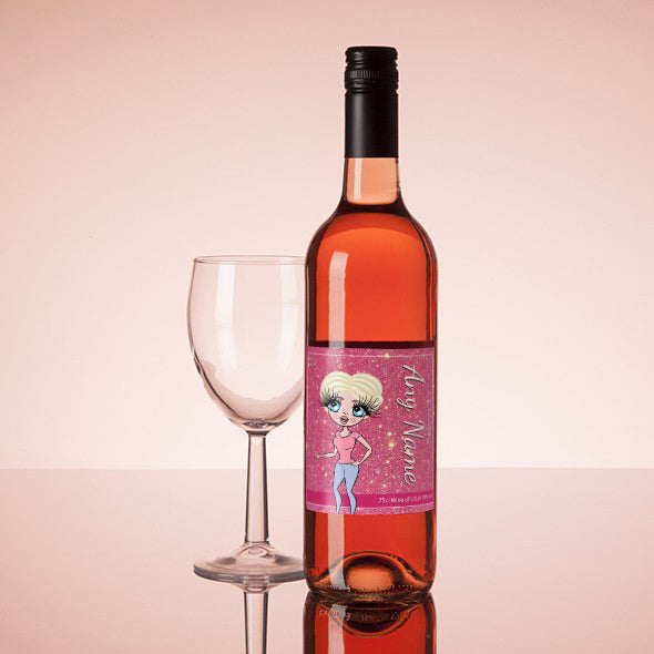 ClaireaBella Personalised Rosé Wine - Glitter Effect - Image 1