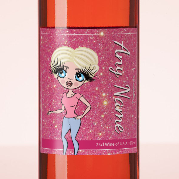 ClaireaBella Personalised Rosé Wine - Glitter Effect - Image 2