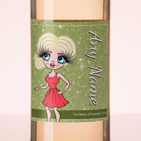 ClaireaBella Personalised White Wine - Glitter Effect - Image 2