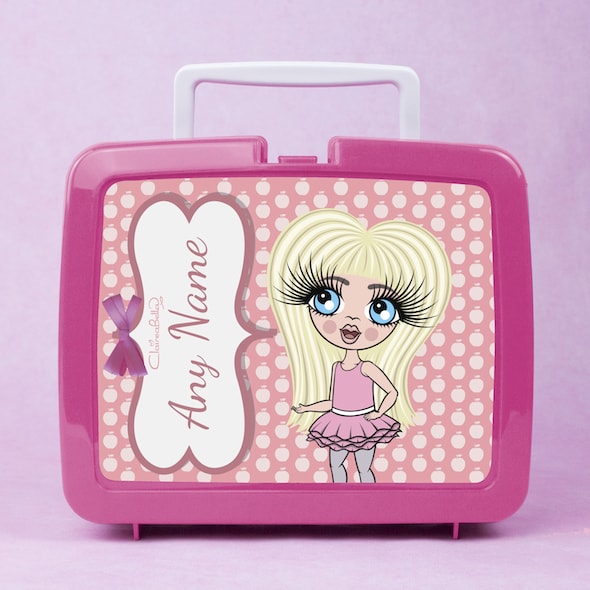 ClaireaBella Girls Polka Dot Apple Lunch Box - Image 1