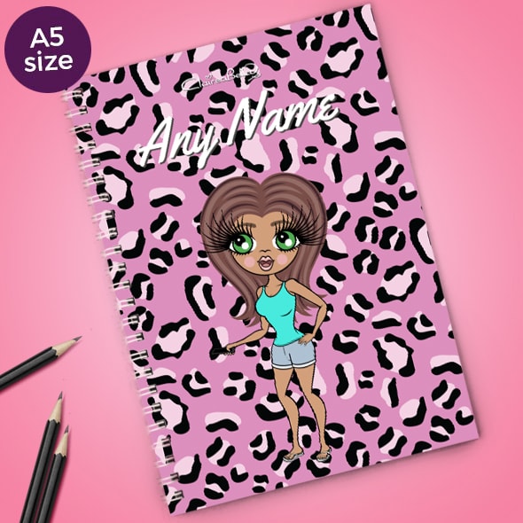 ClaireaBella Lilac Leopard A5 Softback Notebook - Image 1