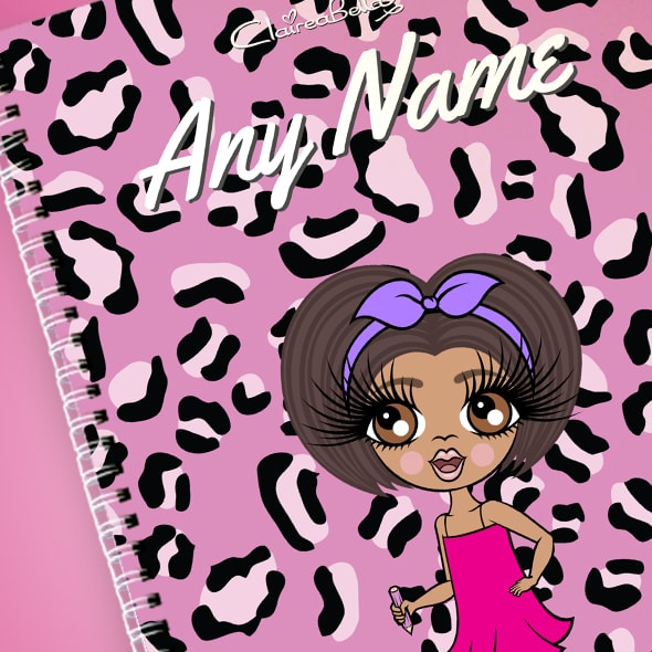 ClaireaBella Girls Lilac Leopard A4 Softback Notebook - Image 2