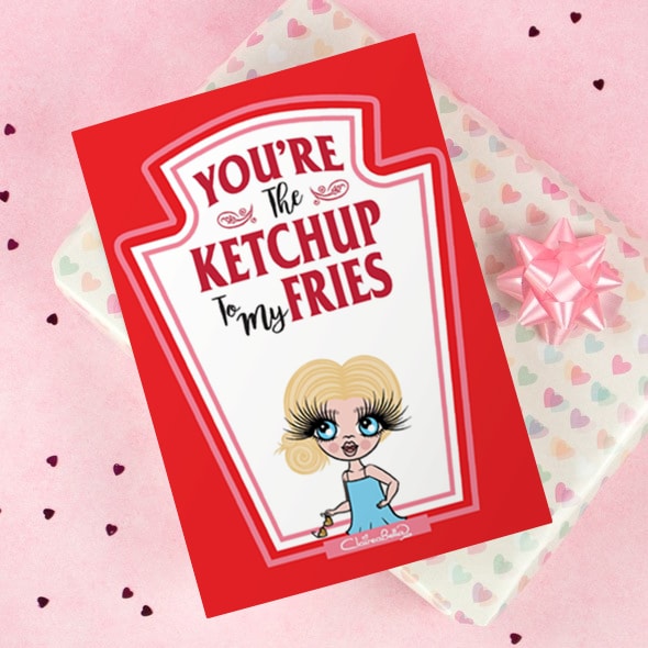 ClaireaBella Girls Greeting Card - Ketchup to my Fries - Image 2