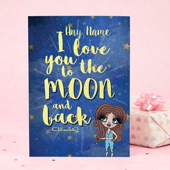ClaireaBella Girls Greeting Card - Love you to the Moon - Image 2