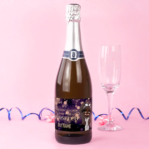 ClaireaBella Personalised Prosecco - Snowfall Sparkle - Image 1