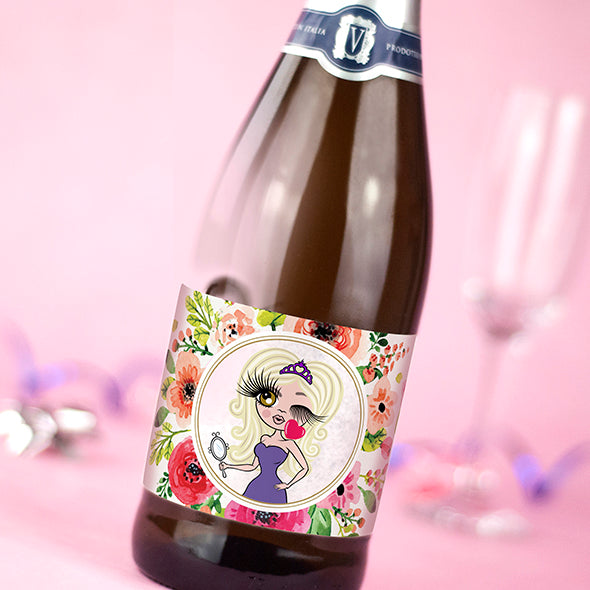 ClaireaBella Personalised Prosecco - Classic Floral - Image 2