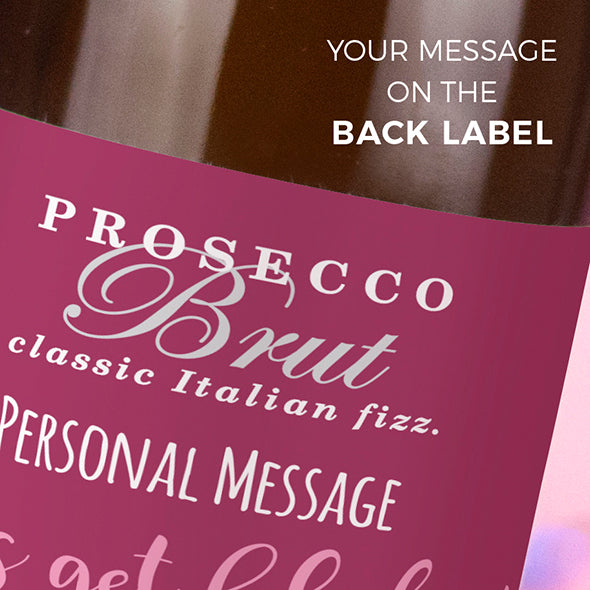 ClaireaBella Personalised Prosecco - Giant Glitter Effect Birthday Fizz - Image 3