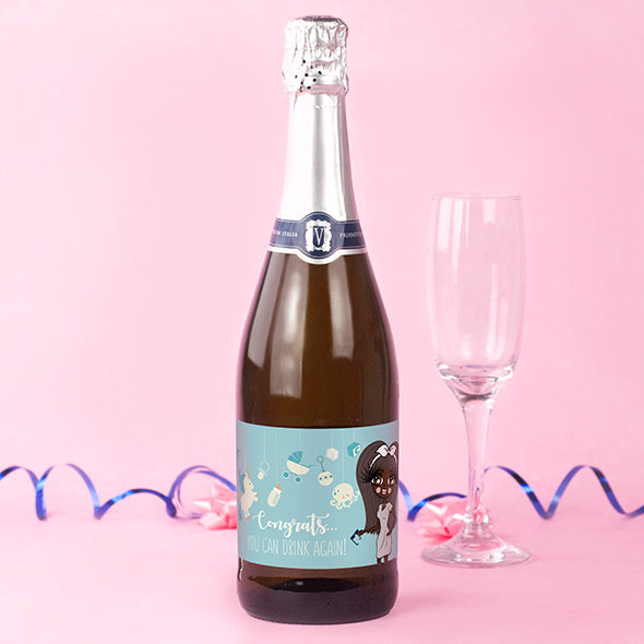 ClaireaBella Personalised Prosecco - Baby Boy - Image 1