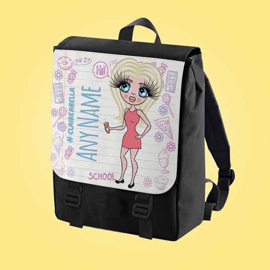 ClaireaBella Notebook Print Large Backpack - Image 1
