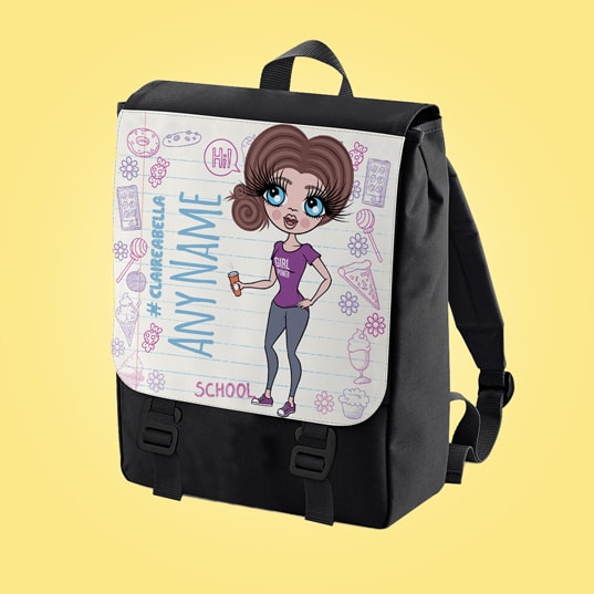 ClaireaBella Notebook Print Large Backpack - Image 2