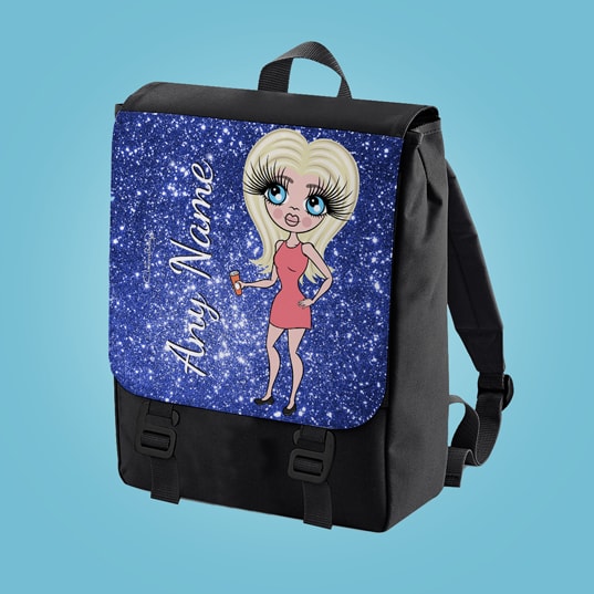 ClaireaBella Glitter Effect Print Large Backpack - Image 4
