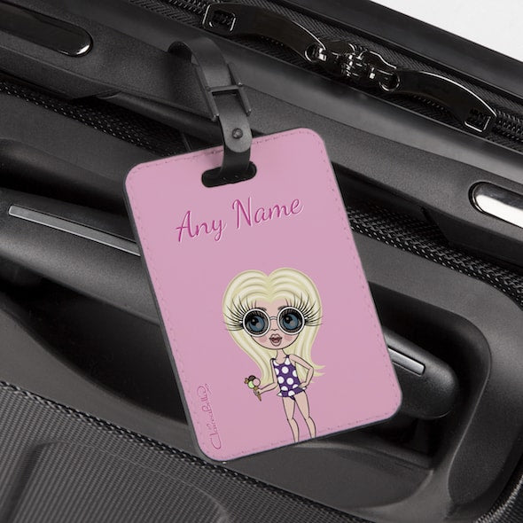 ClaireaBella Girls Pastel Pink Luggage Tag - Image 1