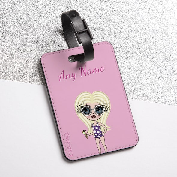ClaireaBella Girls Pastel Pink Luggage Tag - Image 2
