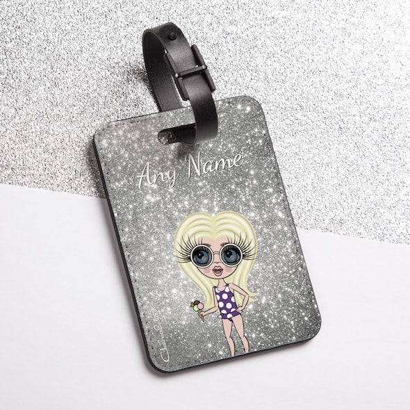 ClaireaBella Girls Glitter Effect Luggage Tag - Image 1