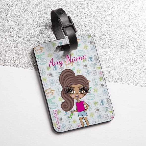 ClaireaBella Girls Travel Stamp Luggage Tag - Image 2