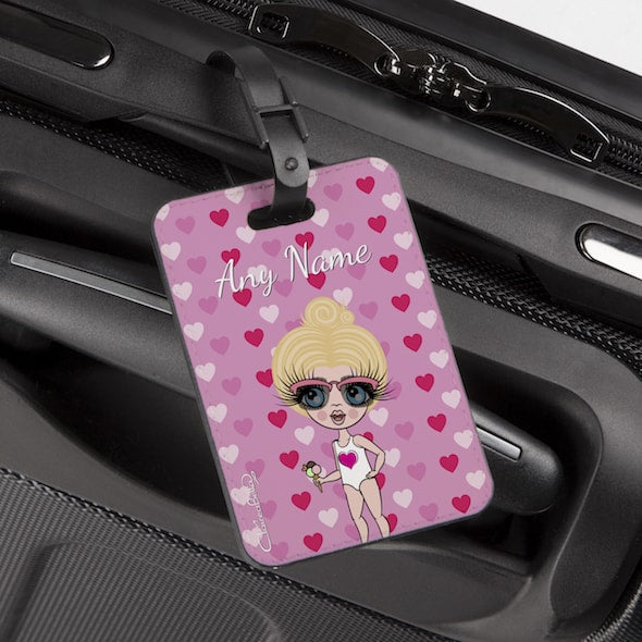 ClaireaBella Girls Hearts Luggage Tag - Image 1