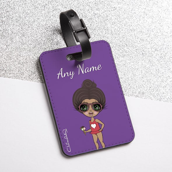 ClaireaBella Girls Purple Luggage Tag - Image 2