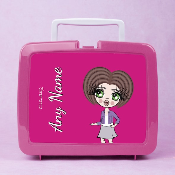 ClaireaBella Girls Hot Pink Lunch Box - Image 3