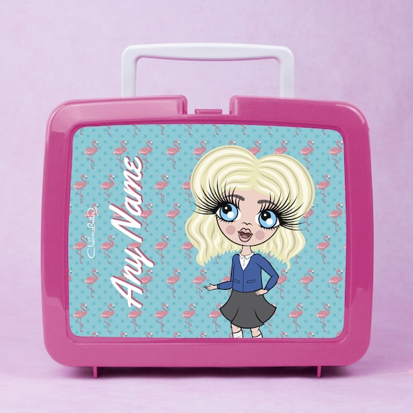 ClaireaBella Girls Flamingo Print Lunch Box - Image 1