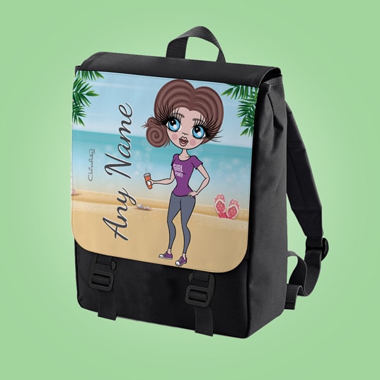 ClaireaBella Beach Print Large Backpack - Image 3