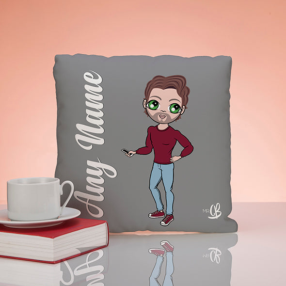 MrCB Grey Square Cushion - Image 1
