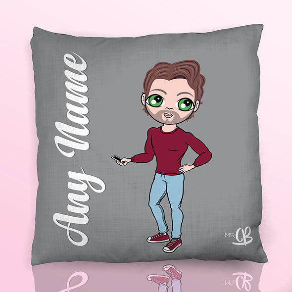 MrCB Grey Square Cushion - Image 2