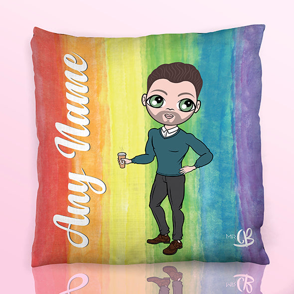 MrCB Rainbow Square Cushion - Image 1