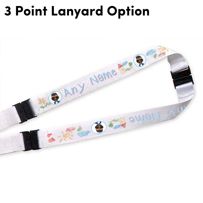 MrCB Personalised Speak Fluent Toddler Lanyard With Safety Release