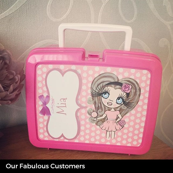 ClaireaBella Girls Polka Dot Apple Lunch Box - Image 3