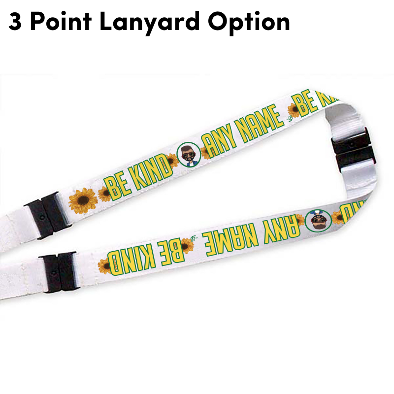 MrCB Personalised Sunflowers Lanyard With Safety Release