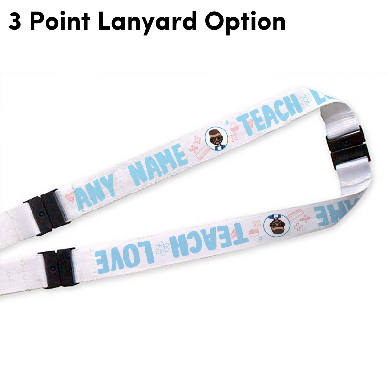 MrCB Personalised Teach, Love, Inspire Lanyard With Safety Release