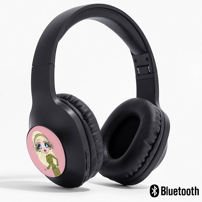 ClaireaBella Pink Personalised Wireless Headphones - Image 1