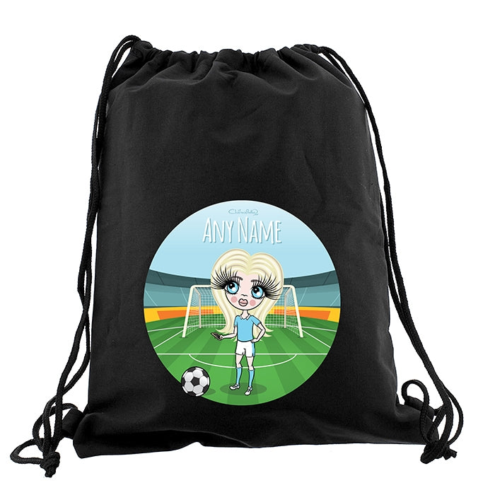 ClaireaBella Girls Football Drawstring Gym Bag - Image 2