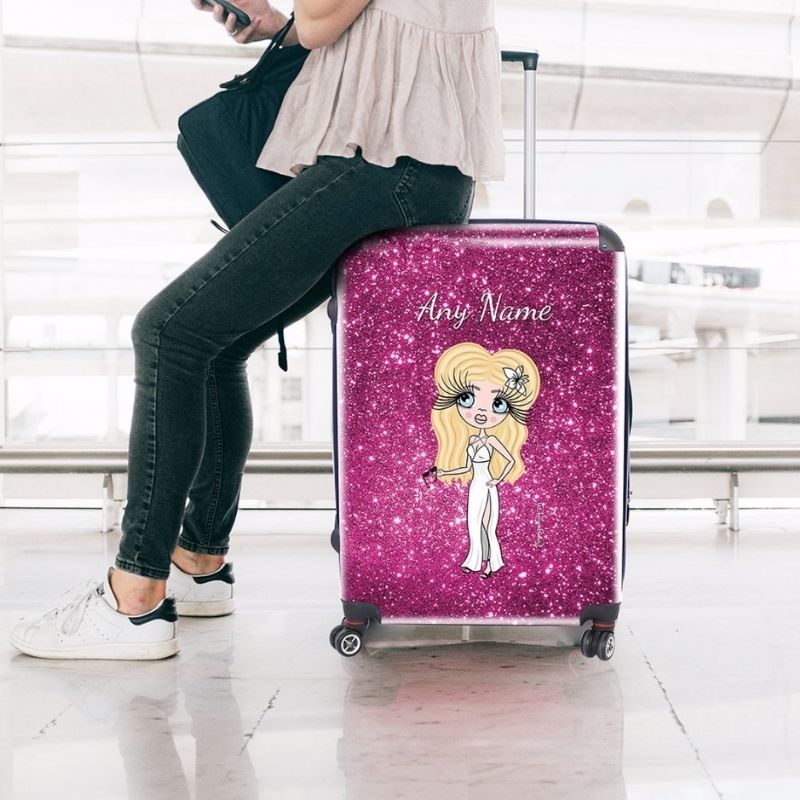ClaireaBella Girls Glitter Effect Suitcase –